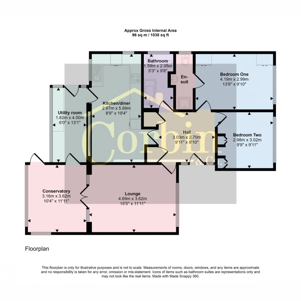 Floorplan for Layard Drive, Wimborne, BH21 1