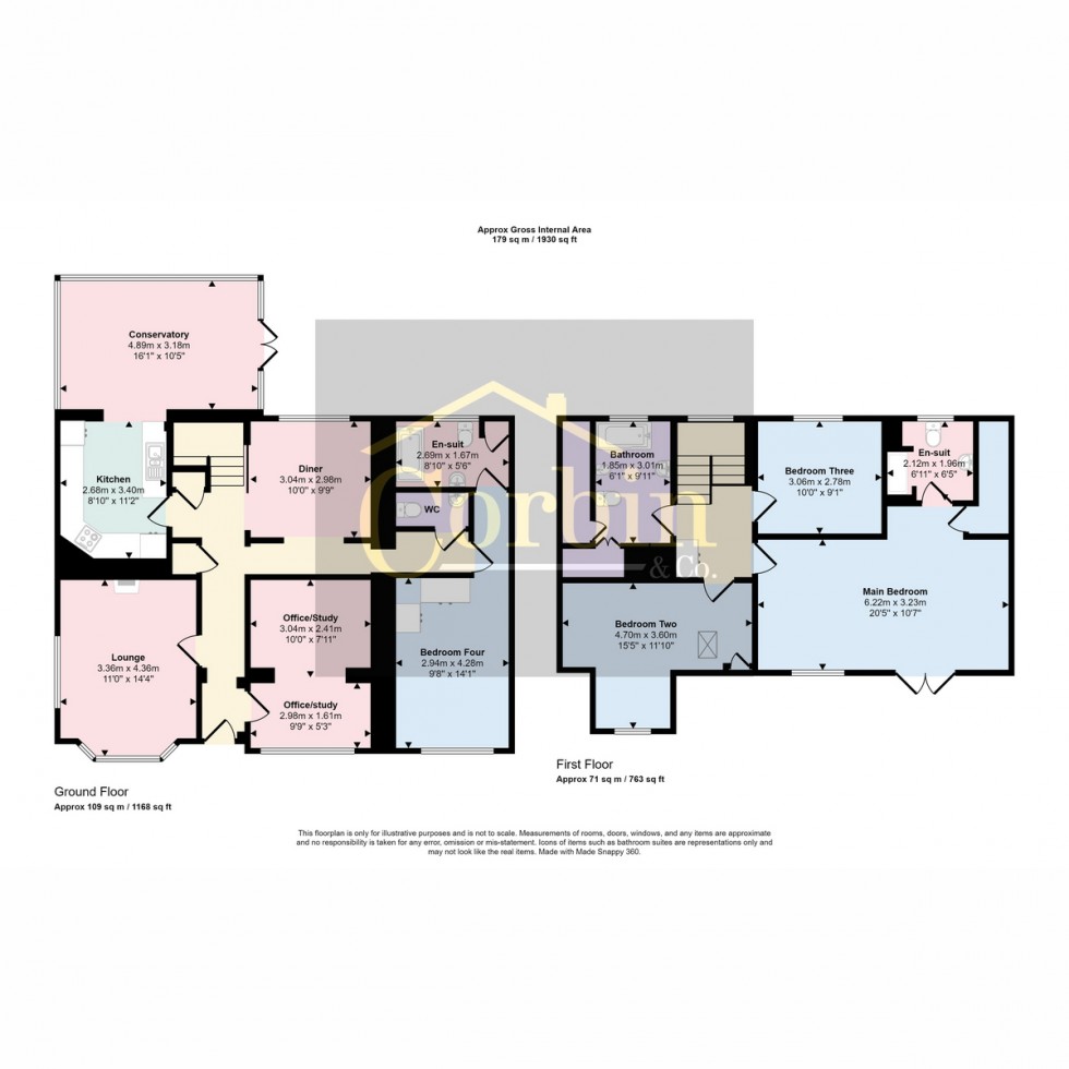 Floorplan for Hillside Road, Wimborne, BH21 3