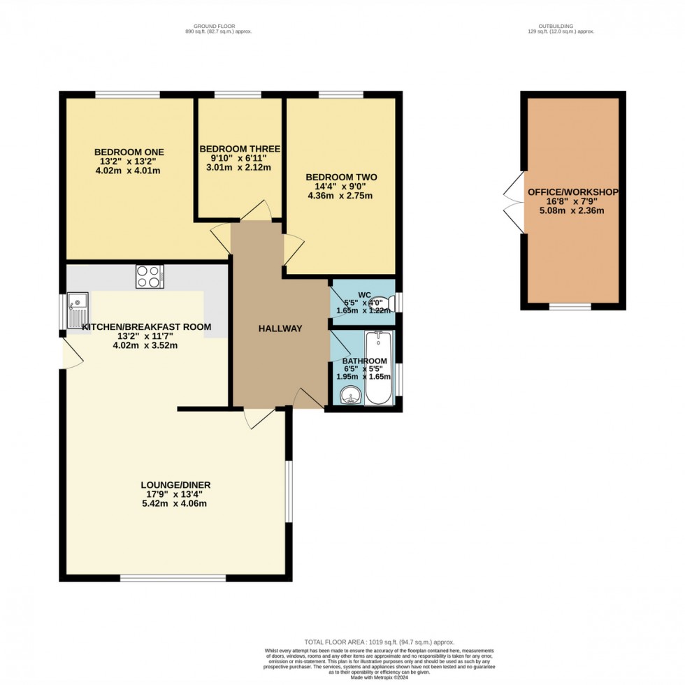 Floorplan for April Close, Bournemouth, BH11 9