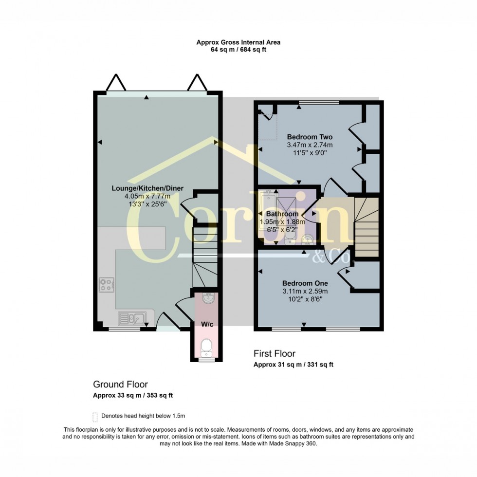 Floorplan for Cherry Grove, Ferndown, BH22 9