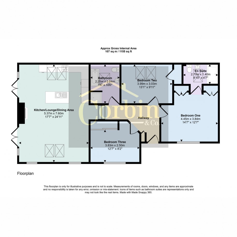 Floorplan for Badgers Walk, Bournemouth, BH10 5