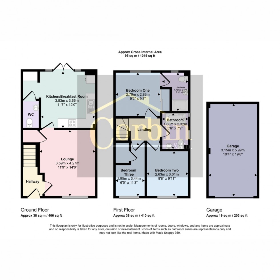 Floorplan for Bluebell Crescent, Wimborne, BH21 4