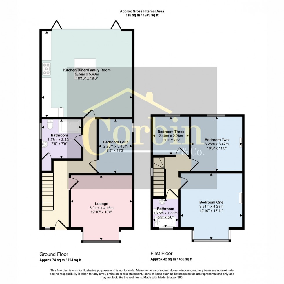 Floorplan for Cherford Road, Bournemouth, BH11 8