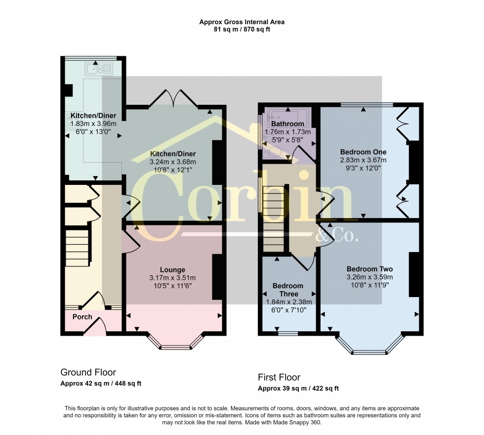 Floorplan for Heaton Road, Ensbury Park, Dorset