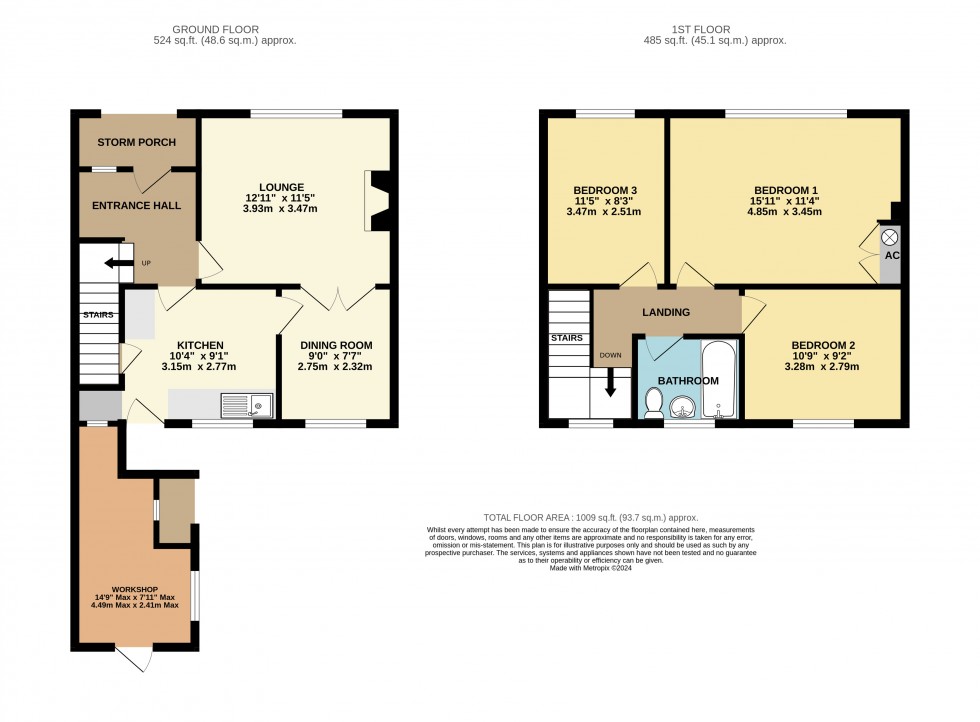 Floorplan for Montgomery Avenue, Kinson, Dorset