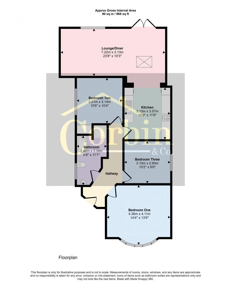 Floorplan for Alderley Road, Bournemouth, Dorset, BH10 6DY