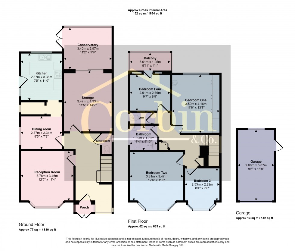 Floorplan for Ashling Crescent, Bournemouth, Dorset