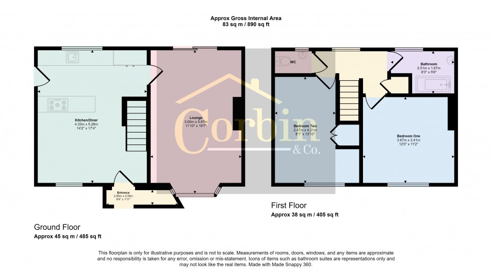 Floorplan for Summers Avenue, Bournemouth, Dorset