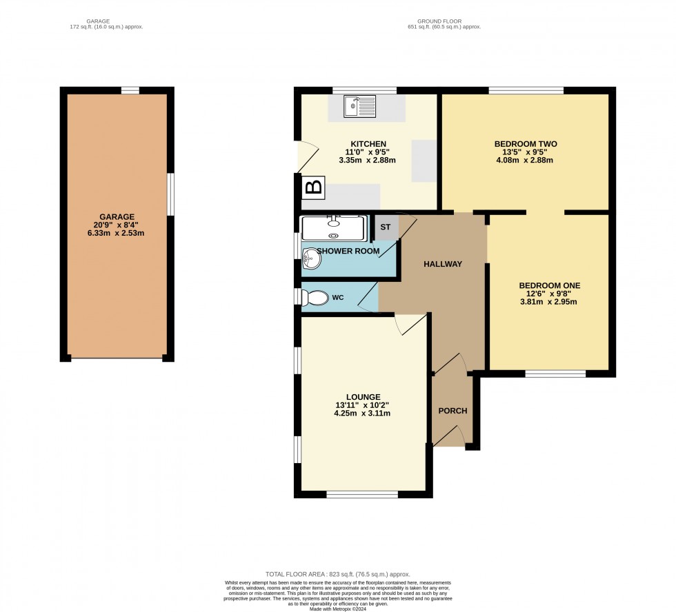 Floorplan for Cudnell Avenue, Bournemouth, Dorset