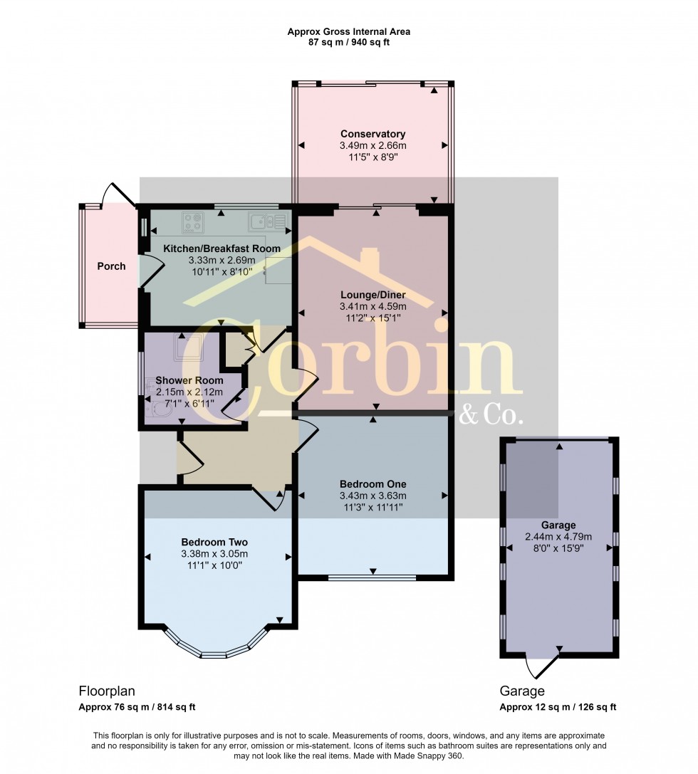 Floorplan for Canford Avenue, Bournemouth, Dorset