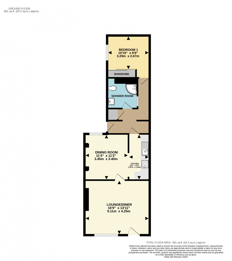 Floorplan for Curzon Road, Bournemouth, Dorset