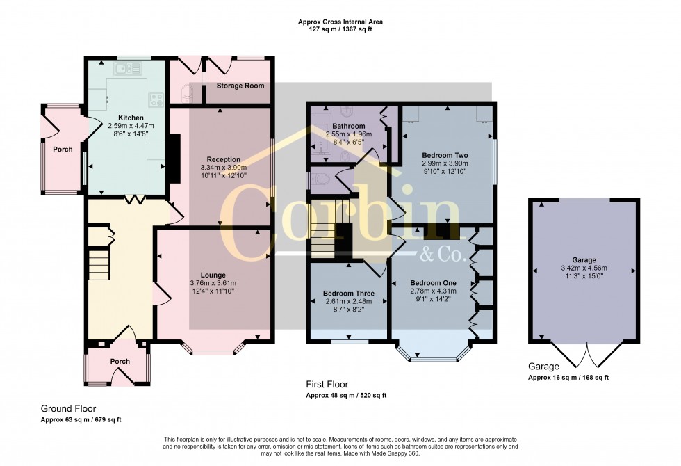 Floorplan for Headswell Crescent, Bournemouth, Dorset