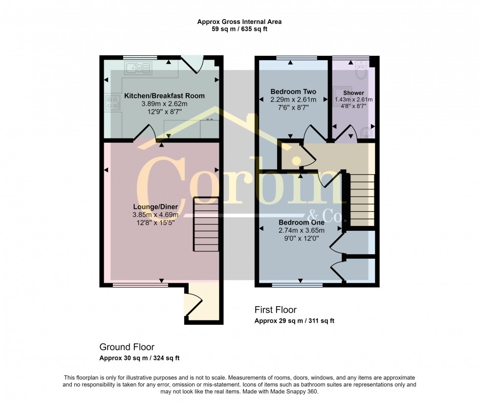 Floorplan for Fryer Close, Bournemouth, Dorset