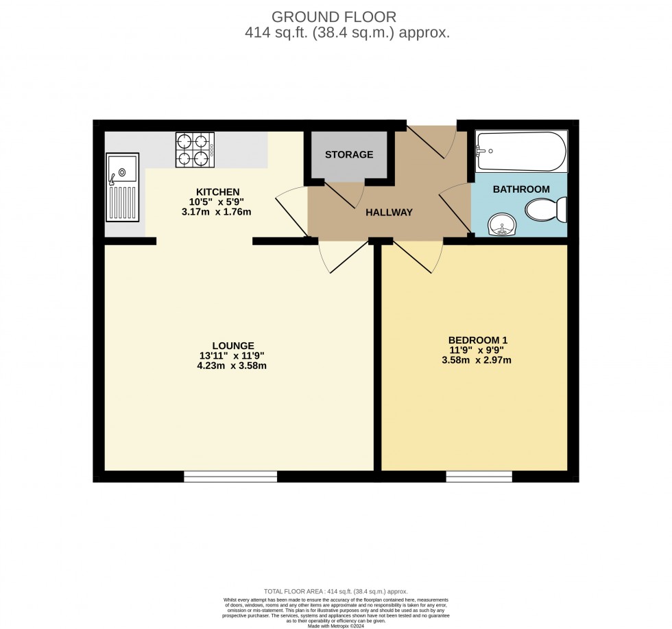 Floorplan for Saffron Court, Bournemouth, Dorset