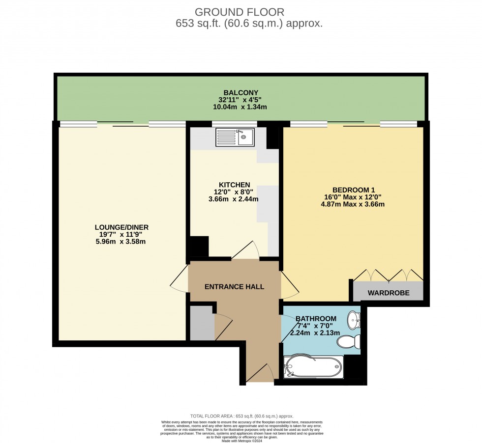 Floorplan for Auburn Mansions, Poole, Dorset