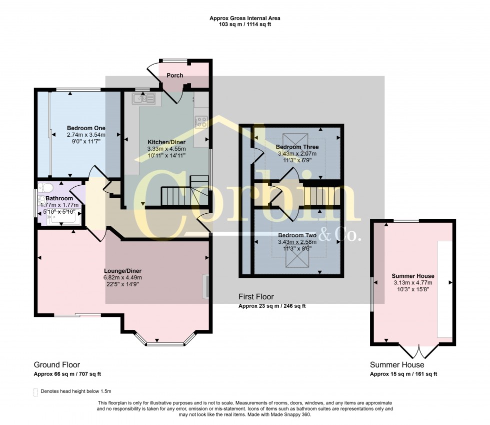 Floorplan for Kent Road, Poole, Dorset