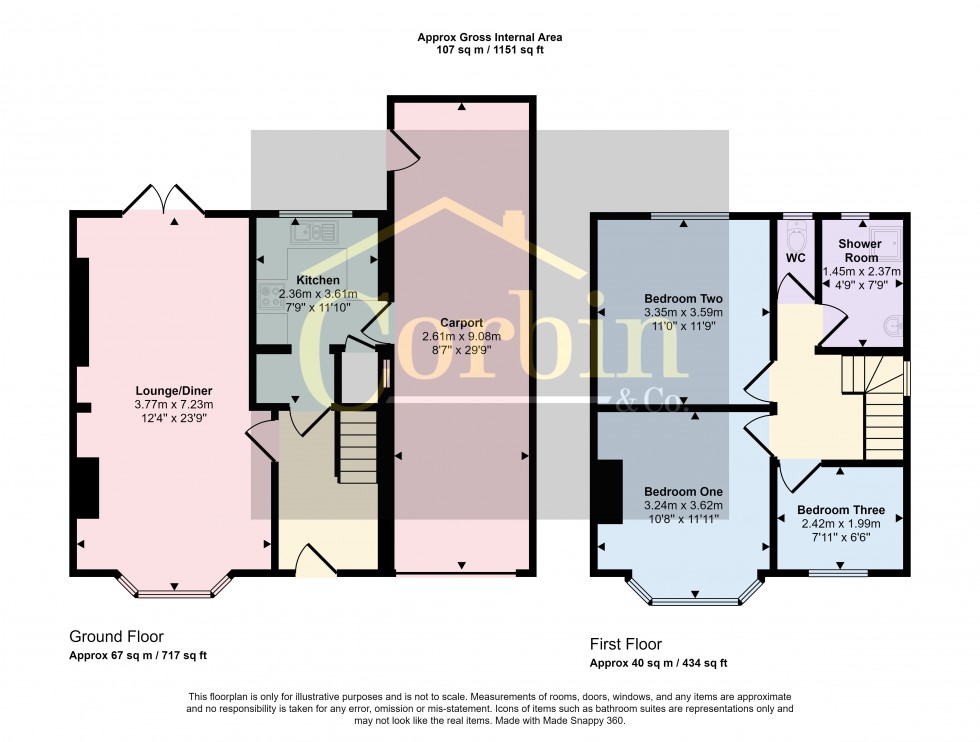 Floorplan for Horsham Avenue, Bournemouth, Dorset