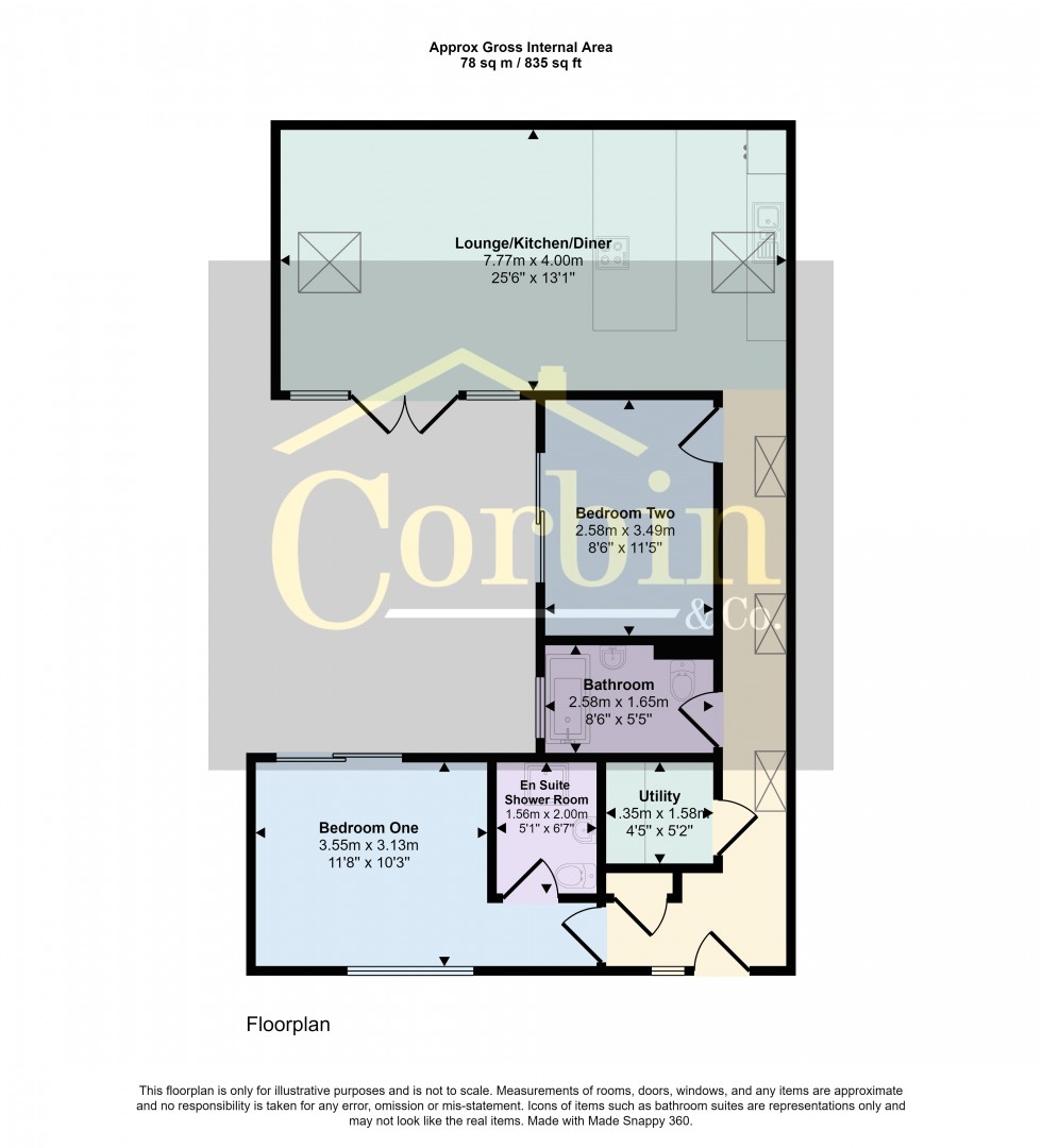 Floorplan for Paddington Grove, Knighton Heath, Bournemouth, Dorset