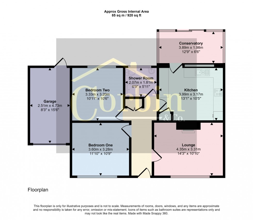 Floorplan for Fernheath Close, Bournemouth, Dorset