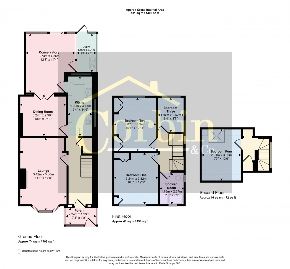 Floorplan for Evering Avenue, Poole, Dorset