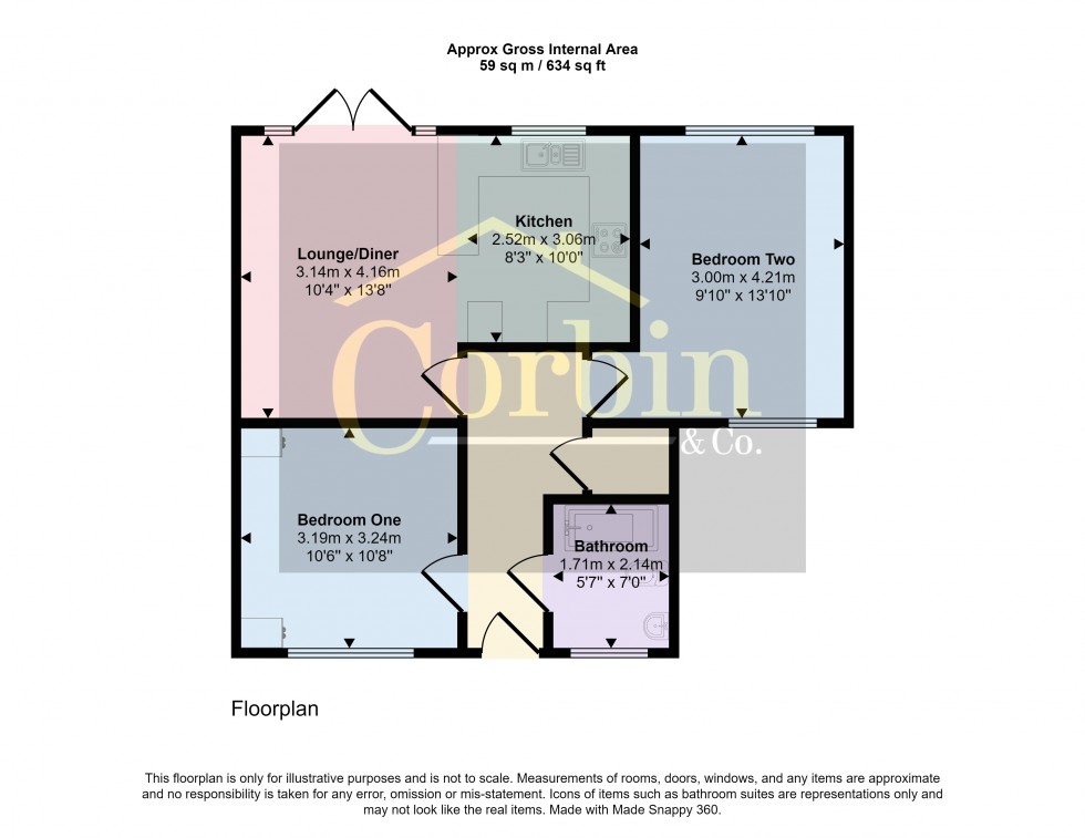 Floorplan for Castleton Avenue, Bournemouth, Dorset