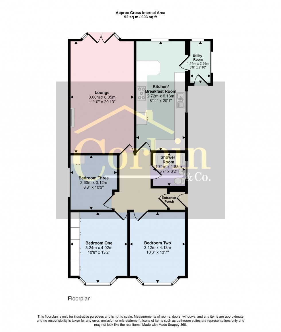 Floorplan for Persley Road, Bournemouth, Dorset