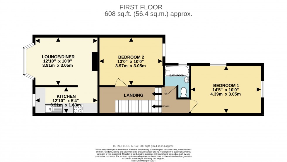 Floorplan for 70 St. Clements Road, Bournemouth, Dorset