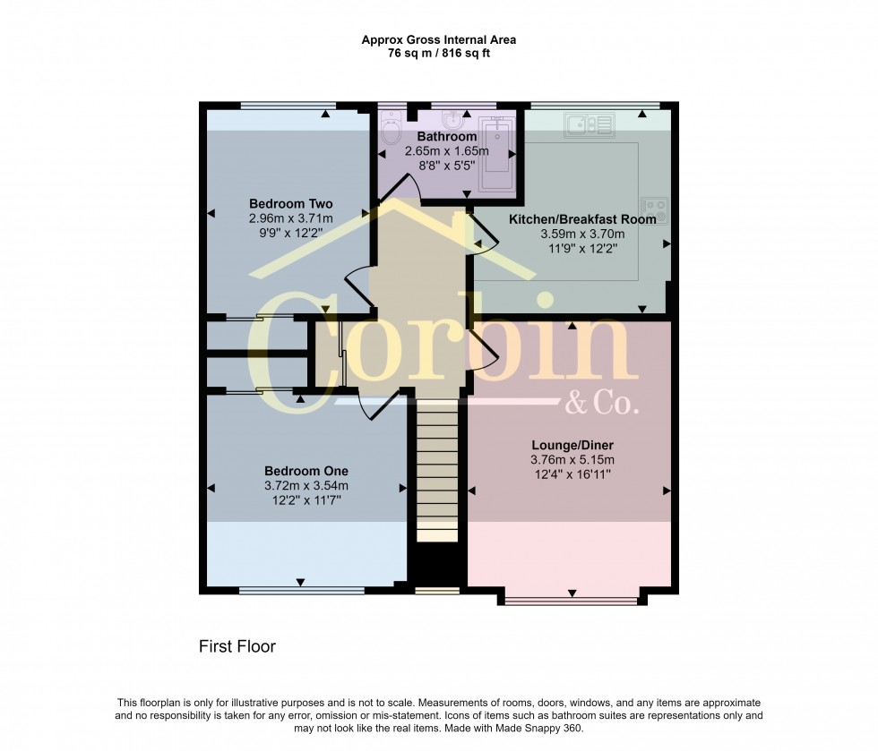 Floorplan for Greenways Avenue, Bournemouth, Dorset