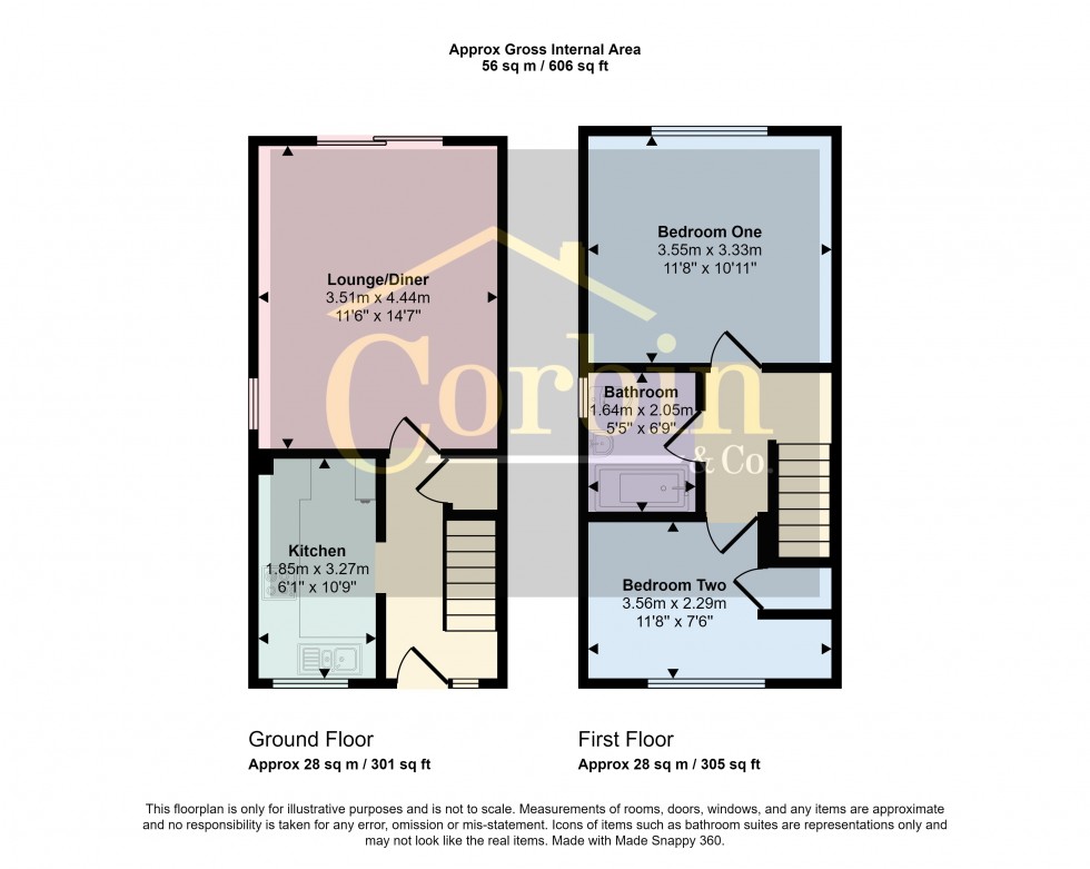 Floorplan for Canford Gardens, Bournemouth, Dorset