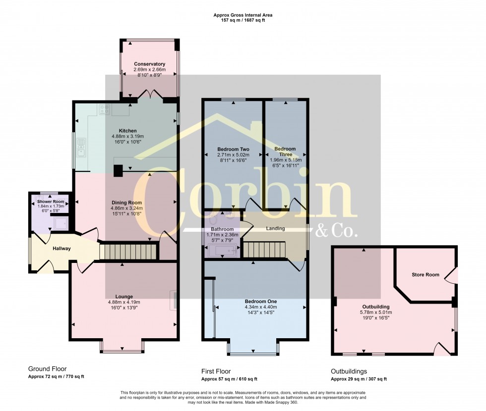 Floorplan for Barnes Crescent, Bournemouth, Dorset