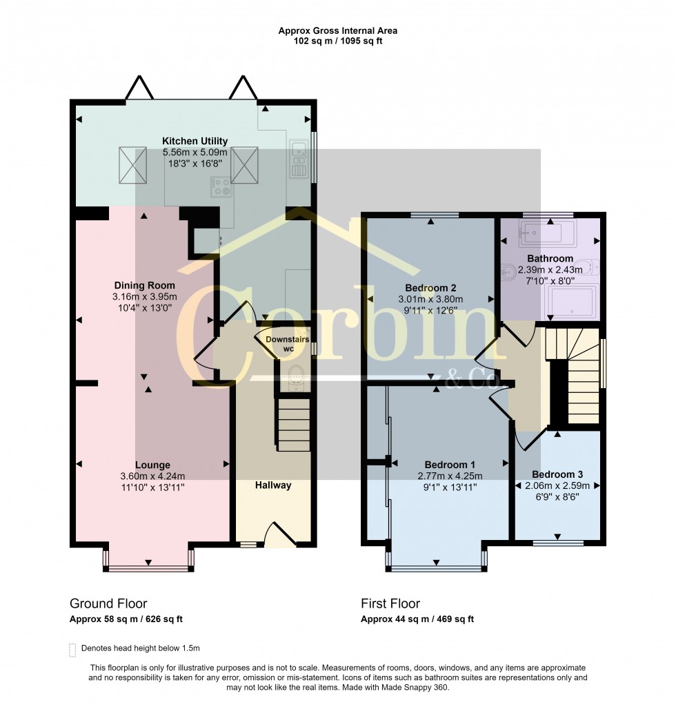 Floorplan for Wimborne Road, Bournemouth, Dorset