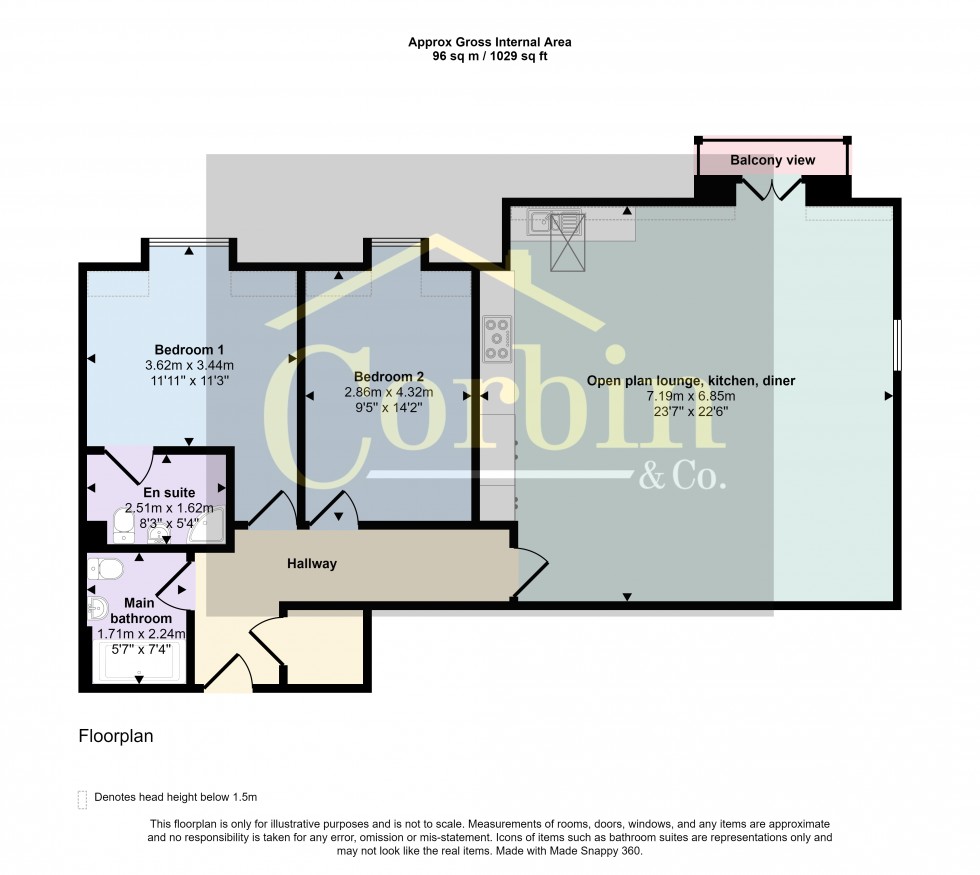 Floorplan for The Glade, Bournemouth, Dorset