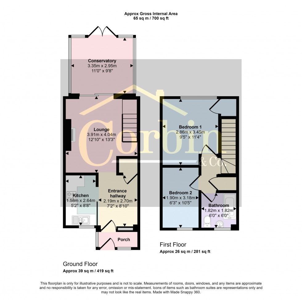 Floorplan for Garsdale Close, Bournemouth, Dorset