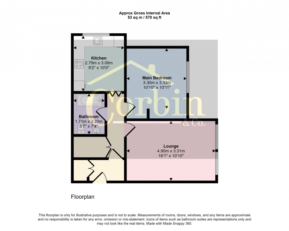 Floorplan for Pinelands Court, Bournemouth, Dorset