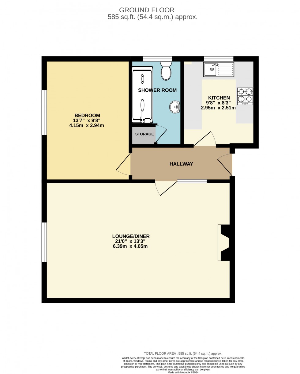 Floorplan for 61 Kinson Road, Bournemouth, Dorset