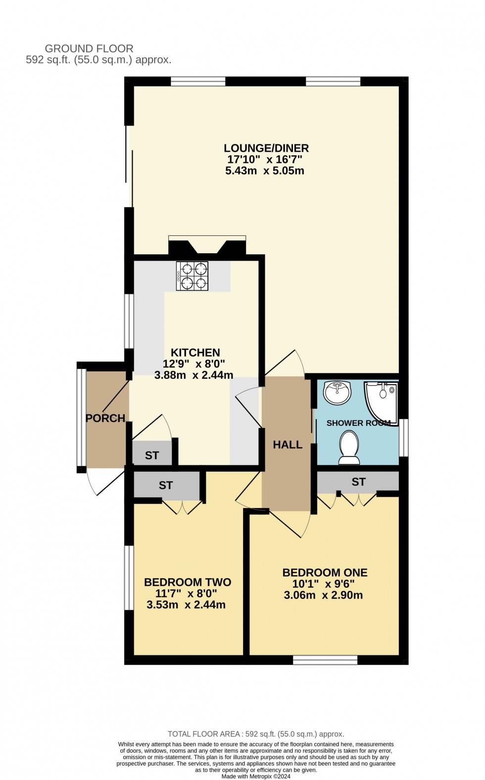 Floorplan for Stour Park, New Road, Bournemouth, Dorset