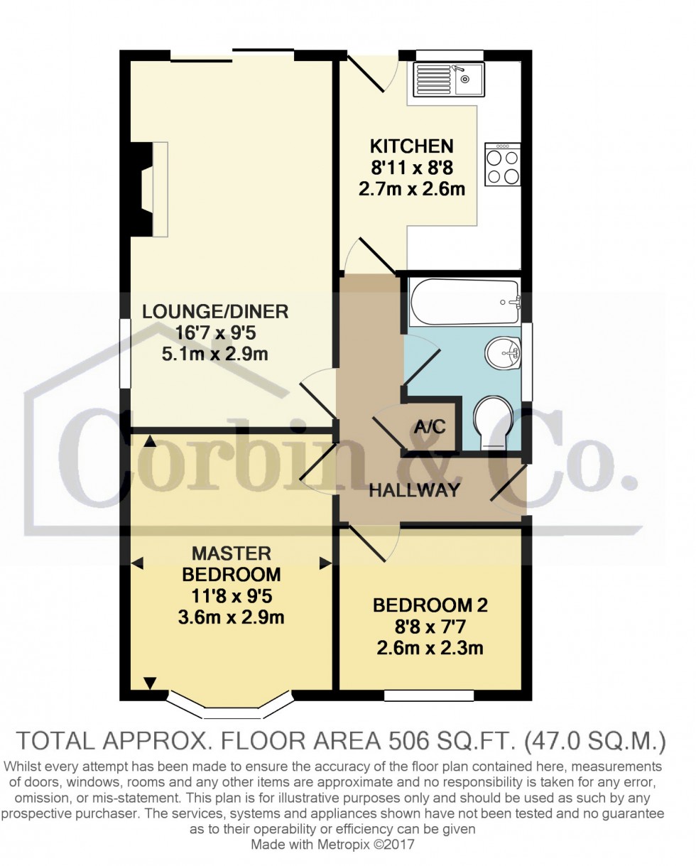 Floorplan for High Oaks Gardens, Bournemouth, Dorset