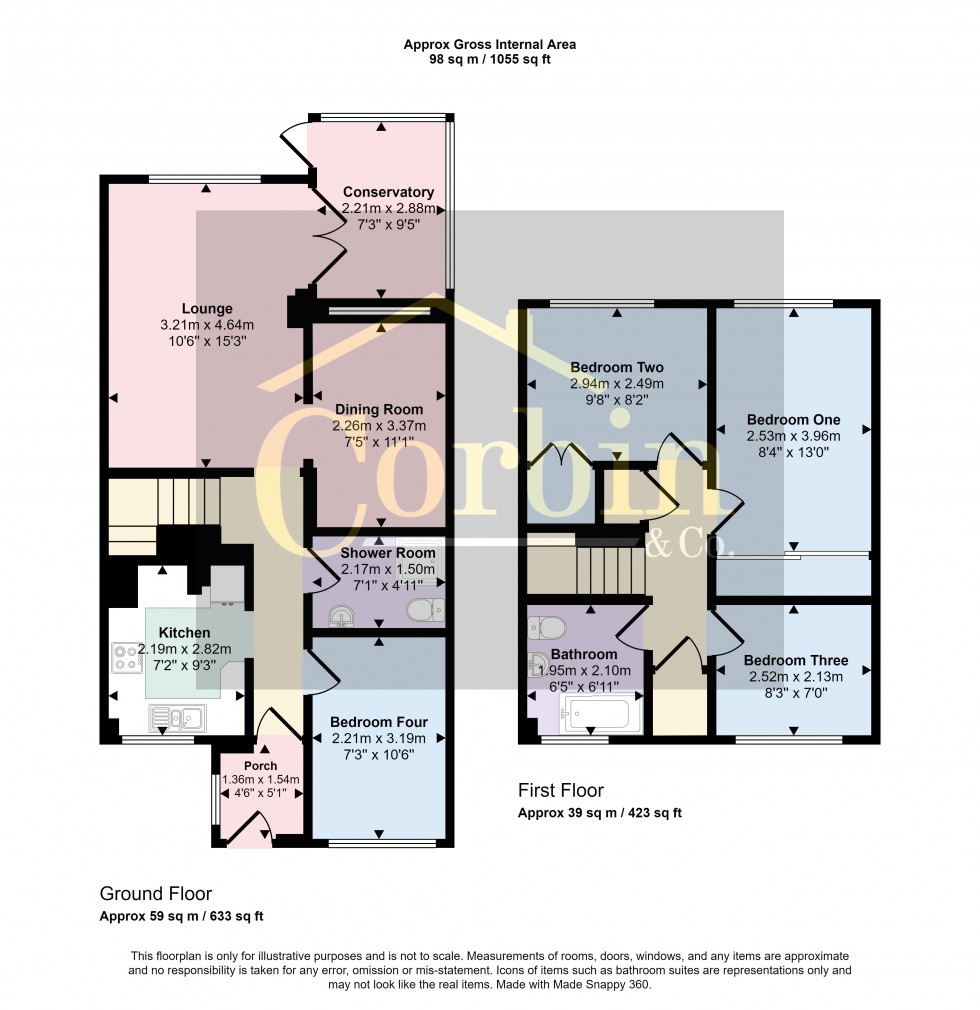 Floorplan for Sway Gardens, Bournemouth, Dorset