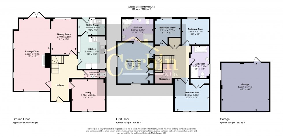 Floorplan for Silverwood Close, Wimborne, Dorset