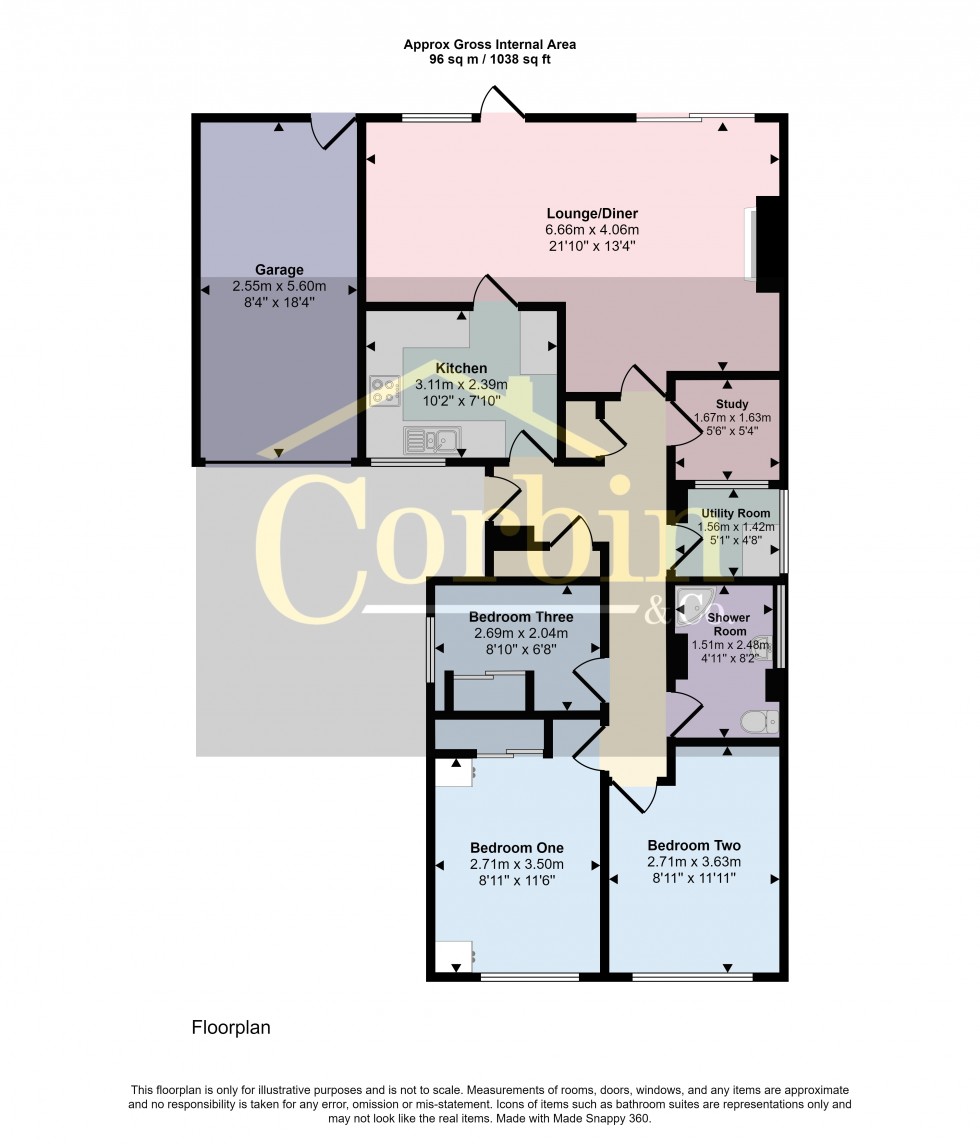 Floorplan for Bear Cross Avenue, Bournemouth, Dorset