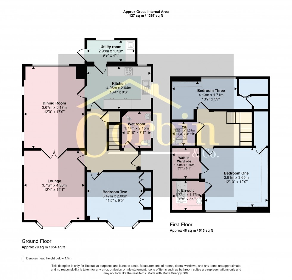 Floorplan for Hood Crescent, Bournemouth, Dorset