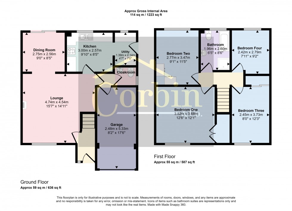 Floorplan for Hood Close, Bournemouth, Dorset