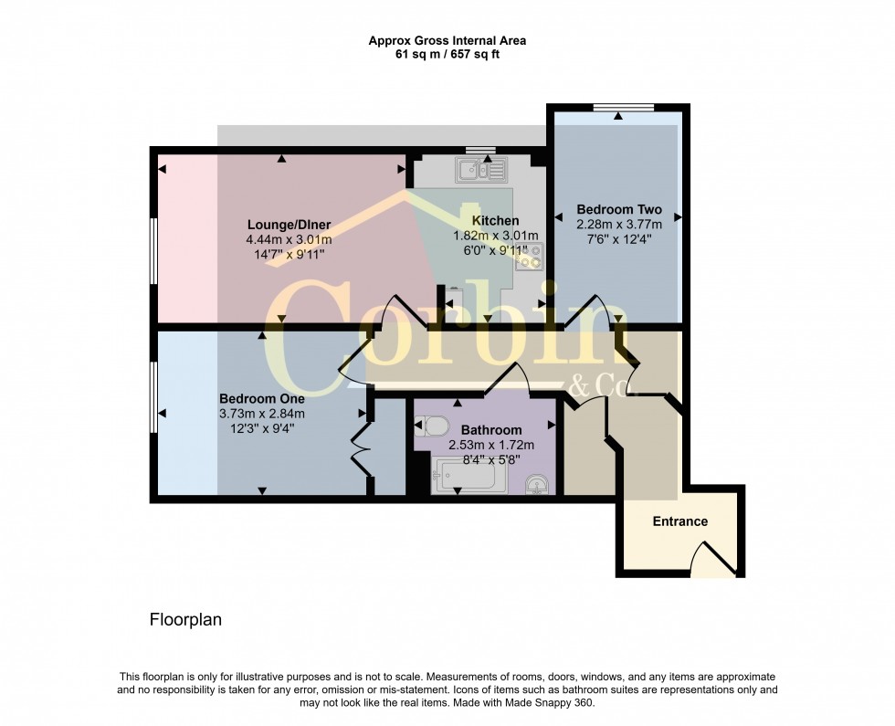 Floorplan for Kingswood Place, Bournemouth, Dorset