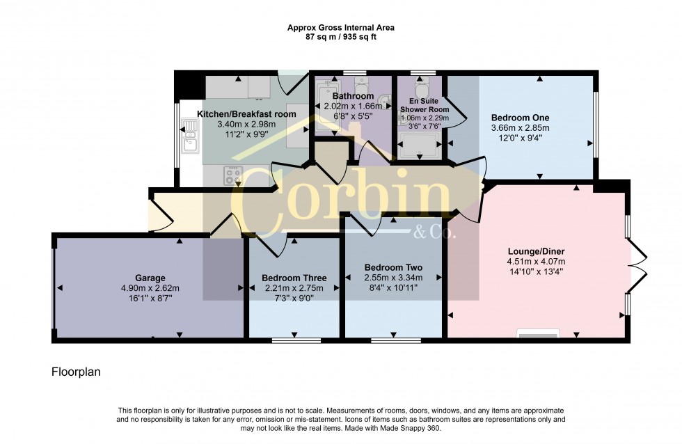 Floorplan for Jenni Close, Bournemouth, Dorset