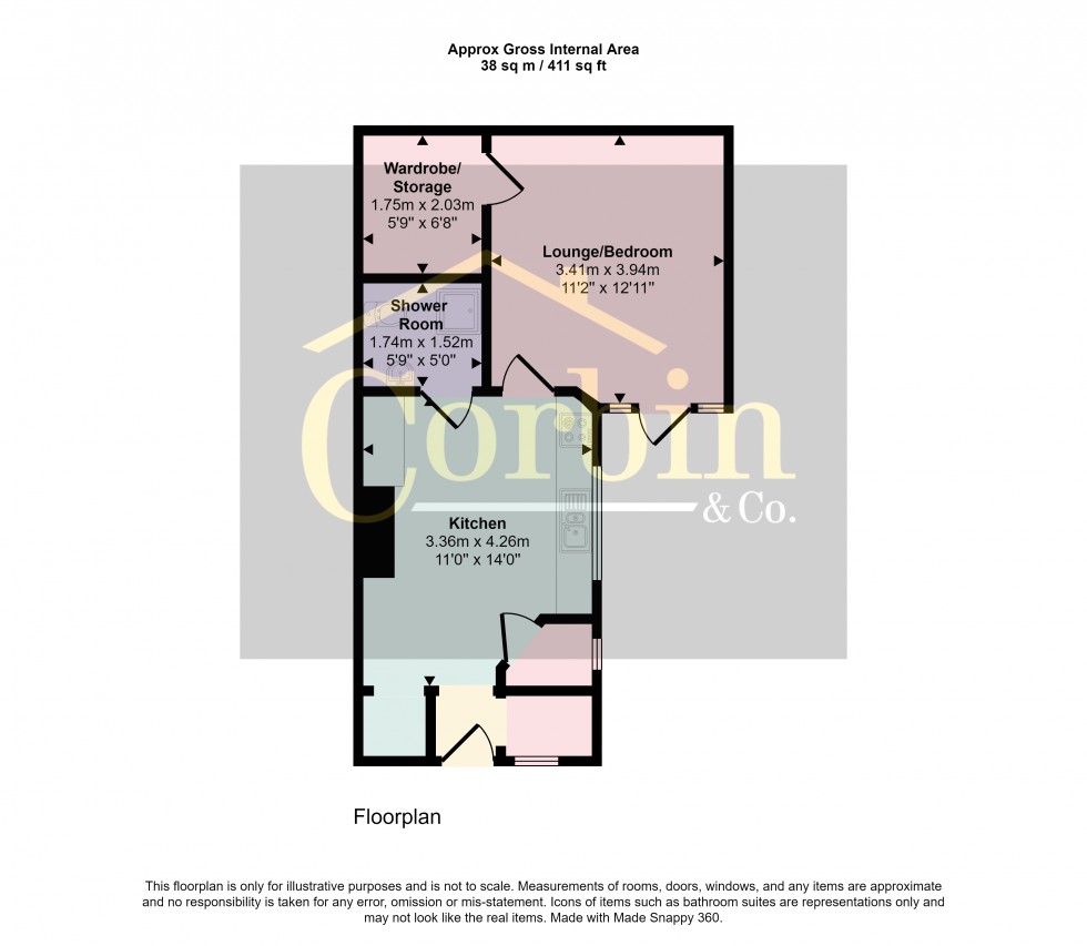 Floorplan for b Ashridge Parade, Wimborne Road, Bournemouth, Dorset