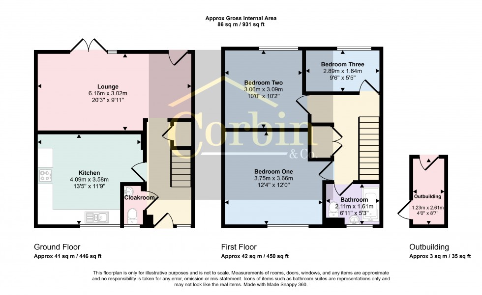 Floorplan for Webbs Way, Bournemouth, Dorset