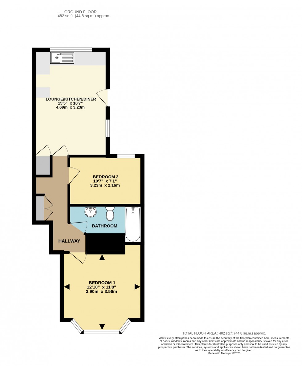 Floorplan for Sedgley Road, Bournemouth, Dorset