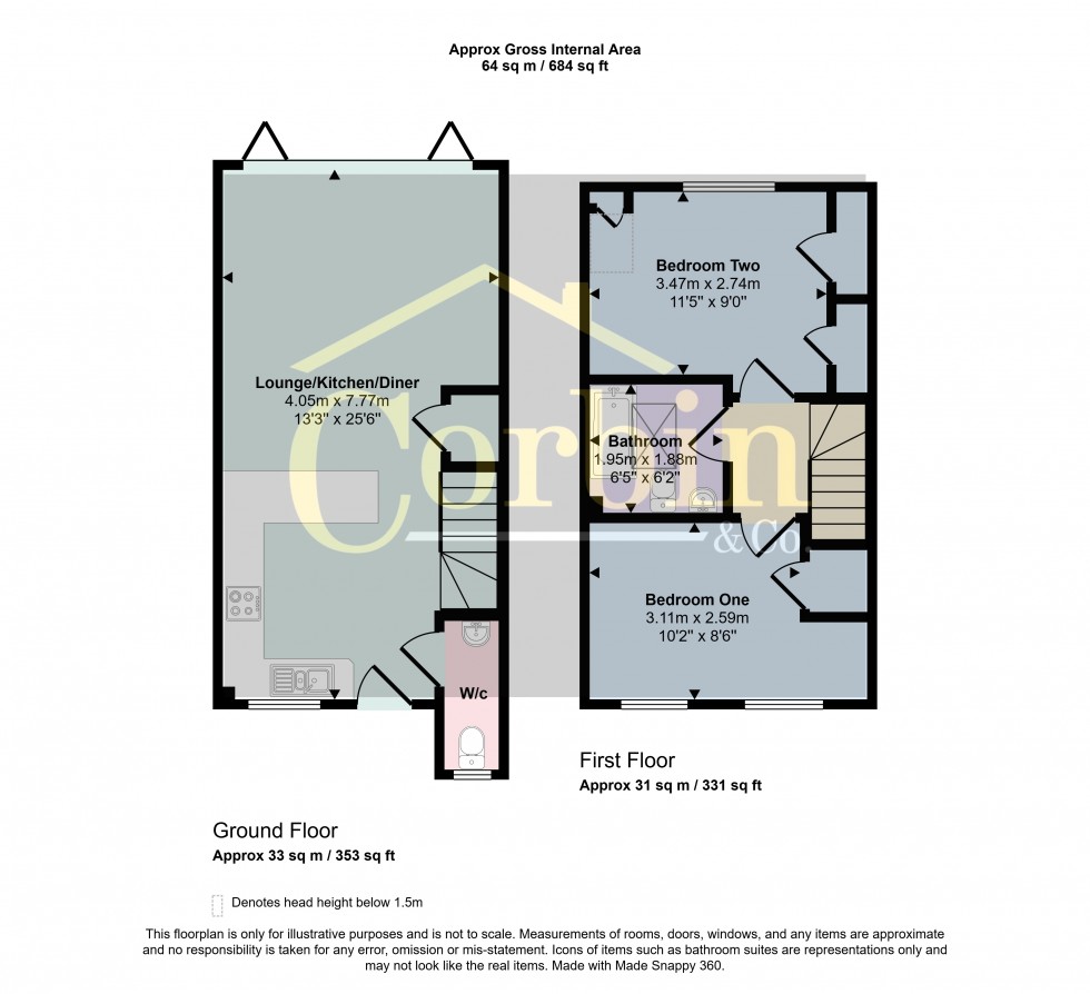 Floorplan for Cherry Grove, Ferndown, Dorset