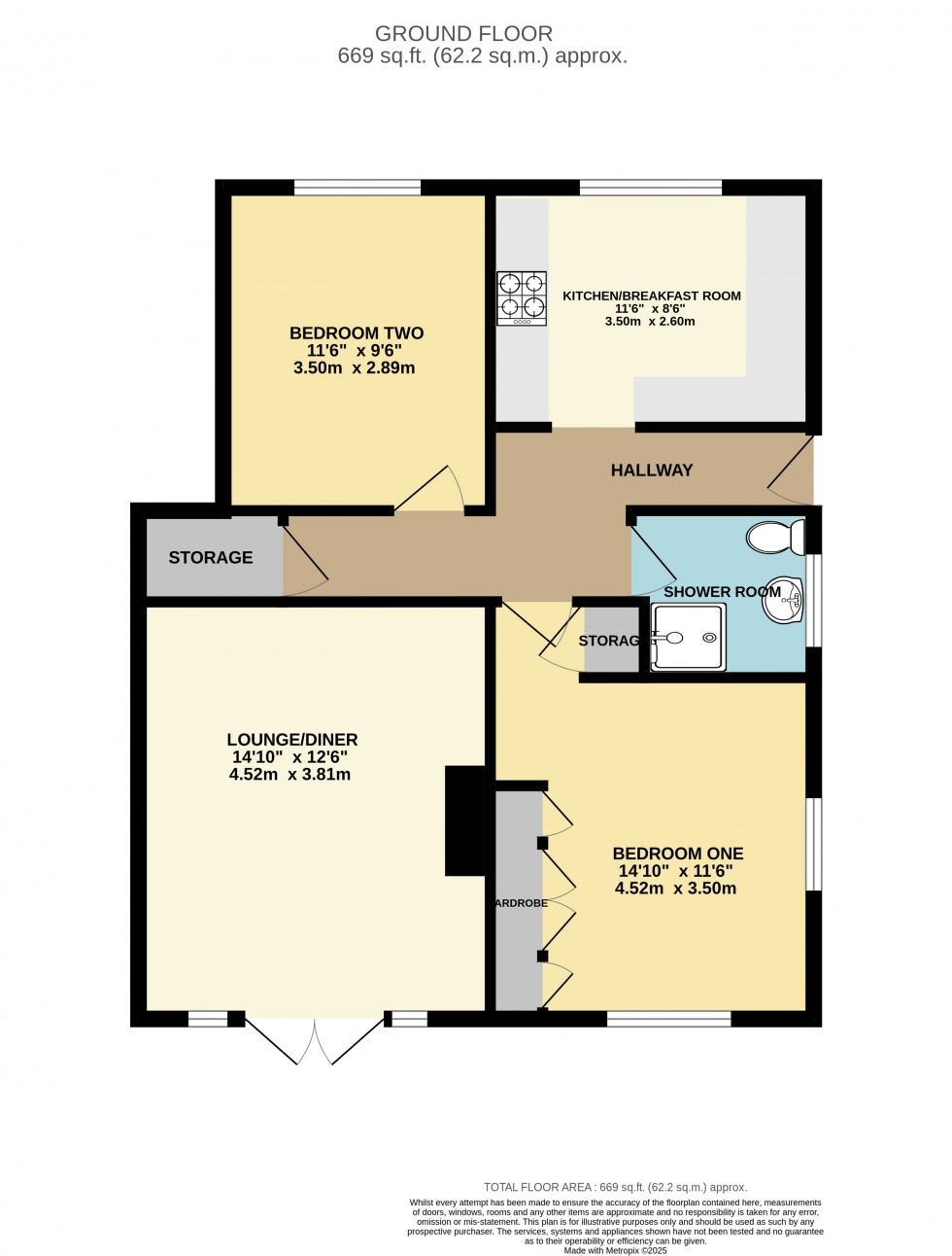 Floorplan for Bascott Close, Bournemouth, Dorset