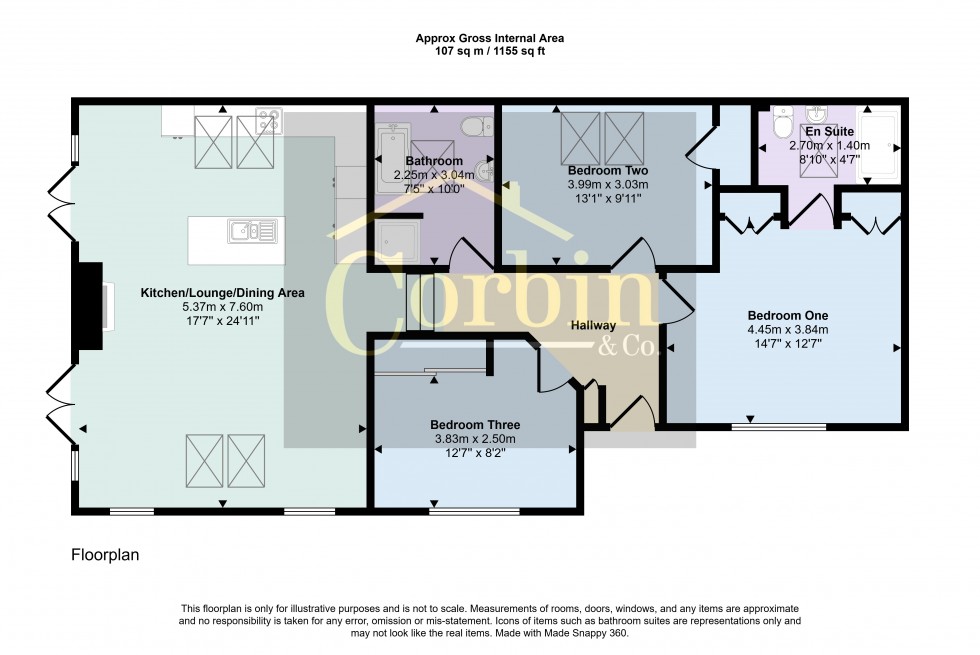 Floorplan for Badgers Walk, Bournemouth, Dorset